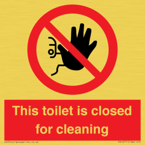 This toilet is closed for cleaning